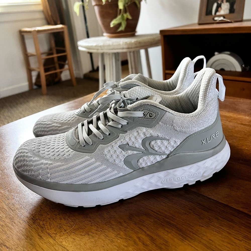 Gdefy Women's 11W Gray & White XLR8 Running Sneaker